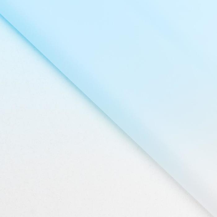 Плёнка матовая "Линия градиента" небесно-голубой, 0,58 х 0,58 м - фото 1899798635