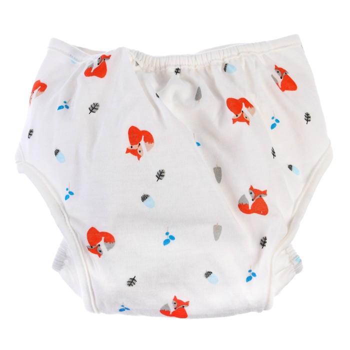 Многоразовый подгузник «Лисички», 3-8 кг, цвет белый, Крошка Я - Фото 1