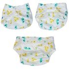 Многоразовый подгузник с 3-х слойным вкладышем Крошка Я «Жирафы», 3-15 кг, белый - Фото 8