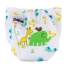 Многоразовый подгузник с 3-х слойным вкладышем Крошка Я «Жирафы», 3-15 кг, белый - Фото 5