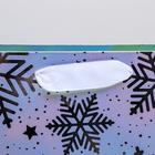 Пакет голографический вертикальный «Снежинки», 25 × 21 × 10 см - Фото 3