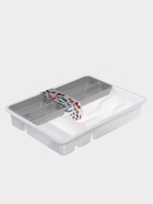 Лоток для столовых приборов IDEA, 2-х ярусный, 10 секций, 31×40×7 см, пластик, белый, серый - Фото 4