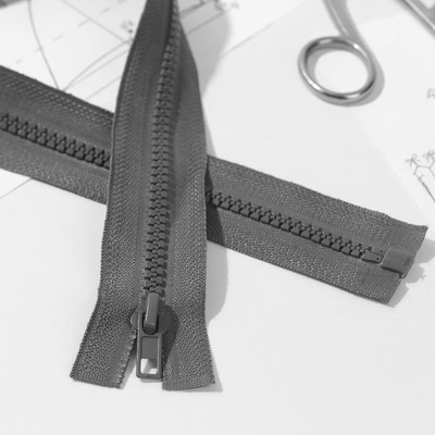 Молния «Трактор», №5, разъёмная, 50 см, цвет серый