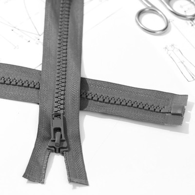 Молния «Трактор», №8, разъёмная, 100 см, цвет серый