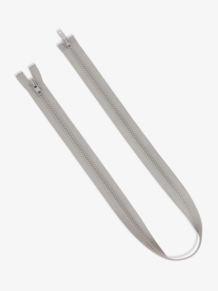 Молния «Трактор», №8, разъёмная, 2 замка, замки автомат, 100 см, серая - Фото 1