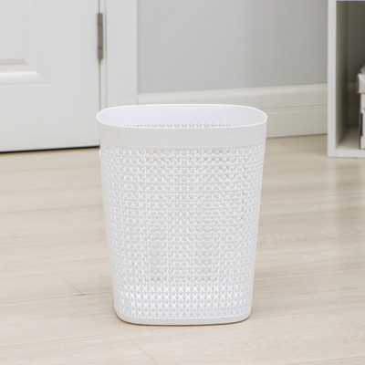Корзина для мусора «Пирула», 10 л, d=23 см, h=27 см, белая