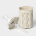 Дозатор для мыла «Вязание», 500 мл, белый ротанг - Фото 3