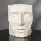 Кашпо полигональное «Голова», цвет белый, 18 × 20 см - Фото 2