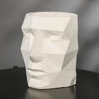 Кашпо полигональное «Голова», цвет белый, 18 × 20 см - Фото 4