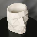 Кашпо полигональное «Голова», цвет белый, 18 × 20 см - Фото 6