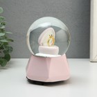 Сувенир полистоун водяной шар музыка "Кольцо с бриллиантом" крутится МИКС 15,5х10х10 см - фото 23193035