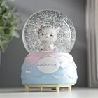 Снежный шар стеклянный «Котёнок с клубочком», музыкальный, крутится, 15.5×10×10 см, МИКС - Фото 2