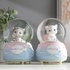 Снежный шар стеклянный «Котёнок с клубочком», музыкальный, крутится, 15.5×10×10 см, МИКС - Фото 6