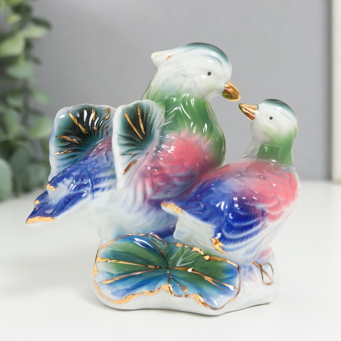 Фигурка керамика «Уточки-мандаринки цветные», 11×7×11.5 см - Фото 1