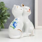 Фигурка керамика «2 котёнка в цветочек», 9.5×4.5×10.6 см - Фото 2