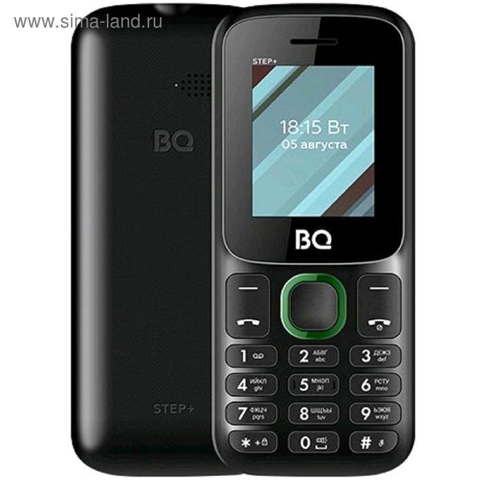Сотовый телефон BQ M-1848 Step+ 1,77, 32Мб, microSD, 2sim, Bluetooth, чёрно-зелёный