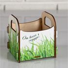 Кашпо деревянное 10.5×10×11 см подарочное Рокси Смит "От всего сердца! Трава", коробка - Фото 2