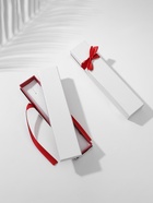 Коробочка подарочная под браслет, цепочку, часы «Лента», 21×4 см, (полезная часть 20.2×3.8 см), фасовка 6 шт., бело-бордовая - Фото 2