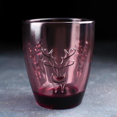 Стакан стеклянный «Кроно», 300 мл, цвет розовый