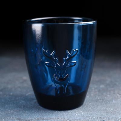 Стакан стеклянный «Кроно», 300 мл, цвет синий