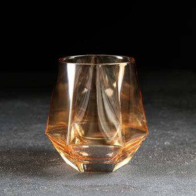 Стакан стеклянный «Бриллиант», 300 мл, цвет золотой