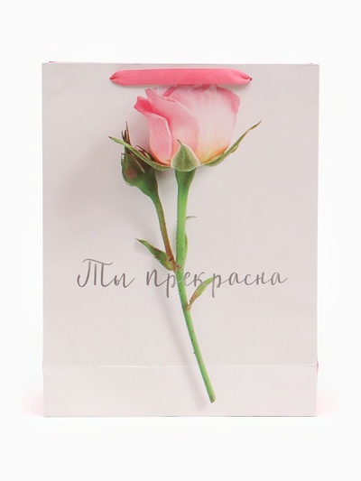 Пакет подарочный ламинированный, упаковка, «Ты прекрасна», L 31×40×11.5 см