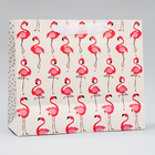 Пакет подарочный ламинированный горизонтальный, упаковка, «Фламинго», ML 27 х 23 х 11,5 см - Фото 4