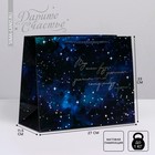 Пакет подарочный ламинированный горизонтальный, упаковка, «Звёзды», ML 27 х 23 х 11,5 см - фото 6160639