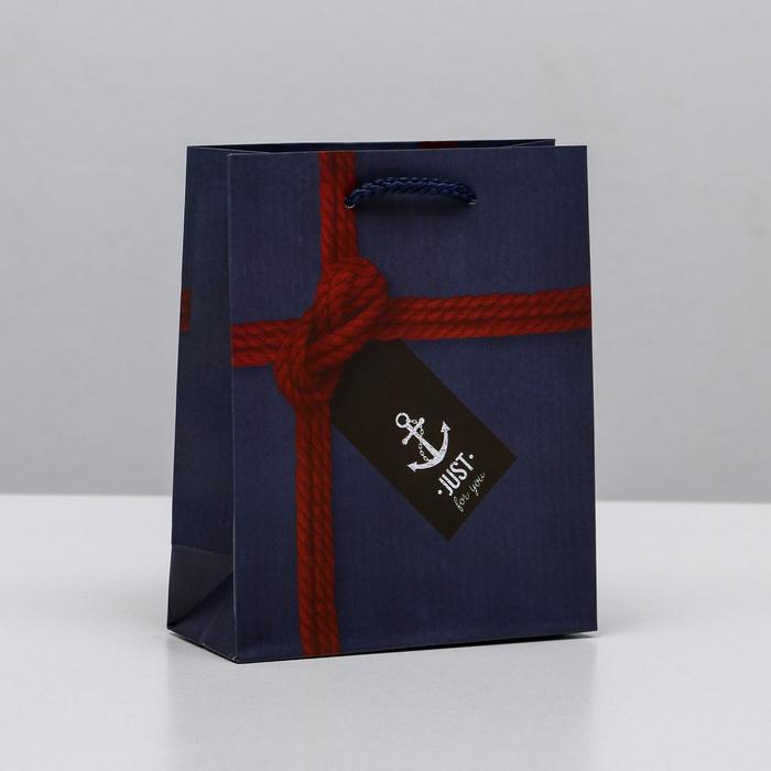 Пакет подарочный ламинированный вертикальный, упаковка, «Just for you», S 12 х 15 х 5.5 см