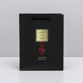 Пакет подарочный ламинированный вертикальный, упаковка, «Gift to you», MS 18 х 23 х 10 см (комплект 2 шт)