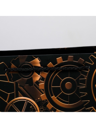 Пакет подарочный ламинированный, упаковка, Steel, ML 23×27×11.5 см