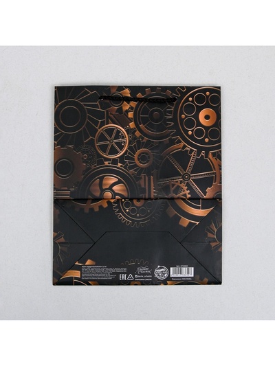 Пакет подарочный ламинированный, упаковка, Steel, ML 23×27×11.5 см