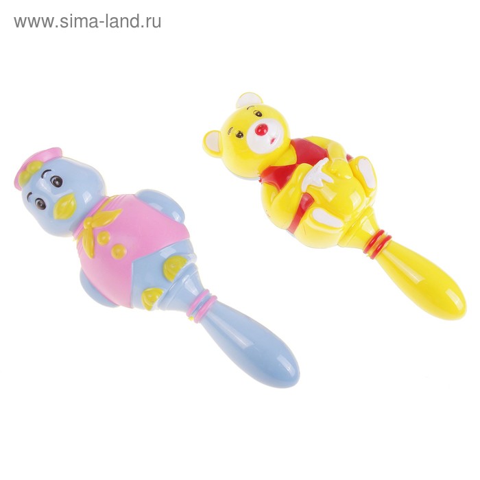 набор маракасы животные 2 шт в пак. №888AB - Фото 1