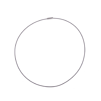 Основа для колье (чокер) с замком, 1 мм, набор 5 шт., цвет чёрный, 45 см