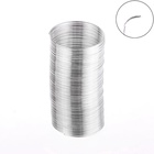 Проволока с памятью, d=2 см, толщина 0.6 мм, для кольца, 10 грамм, цвет серебро - Фото 2