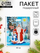 Пакет подарочный новогодний «Сказка», полиэтиленовый с вырубной ручкой, 40×50 см - Фото 1