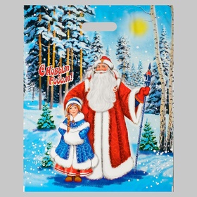 Пакет подарочный новогодний «Сказка», полиэтиленовый с вырубной ручкой, 40?50 см (комплект 50 шт)