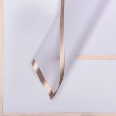 Пленка для цветов и букетов «Бронзовая полоса», лавандовый, 57×57±1 см