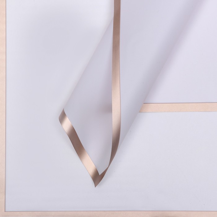 Пленка для цветов и букетов «Бронзовая полоса», лавандовый, 57×57±1 см - Фото 1