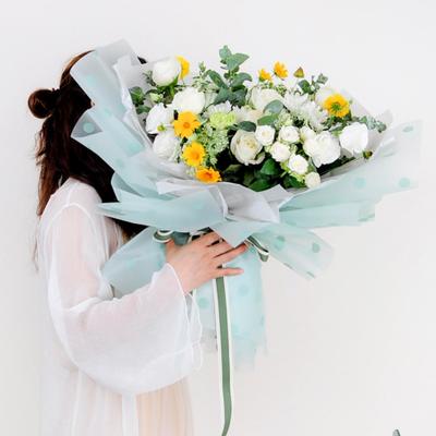 Плёнка матовая "Горох сиреневый" 0,58 х 0,58 м