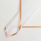 Пленка для цветов «Бронзовая полоса», белый, 57×57 см ±5% см - Фото 1