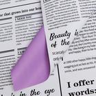 Плёнка матовая двухсторонняя для цветов и букетов «Газета», сиреневый, 57×57 см ± 2 см - Фото 1