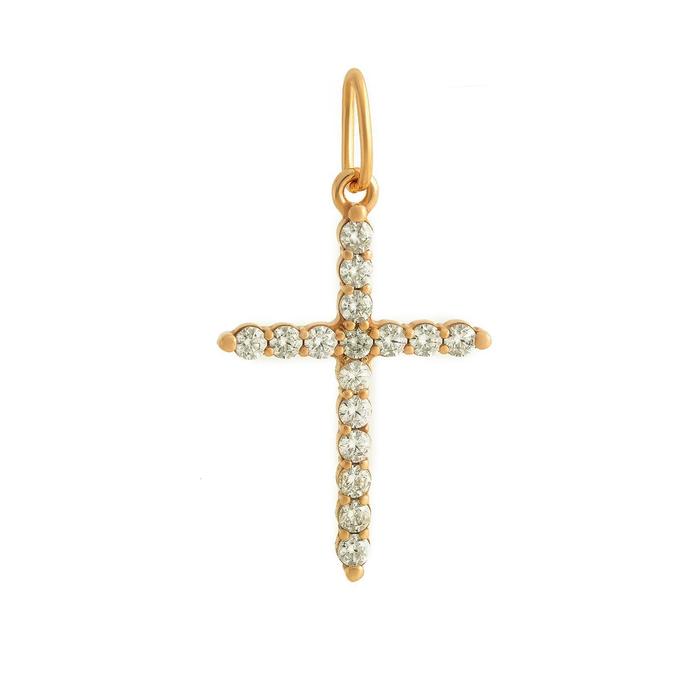 Подвеска «Крестик» позолота - Фото 1