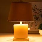 Лампа настольная 03000 1хЕ14 15 Вт бежевый 20×28.5×11 см RISALUX - Фото 3