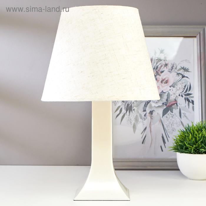 Лампа настольная 62104 1хЕ27 15Вт светло-бежевый d=22 см, h=34,5 см RISALUX - Фото 1