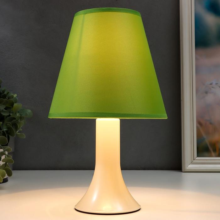 Лампа настольная 92204 1хЕ14 15Вт жемчуг/зеленый d=18 см, h=28,5 см RISALUX - фото 1907121045