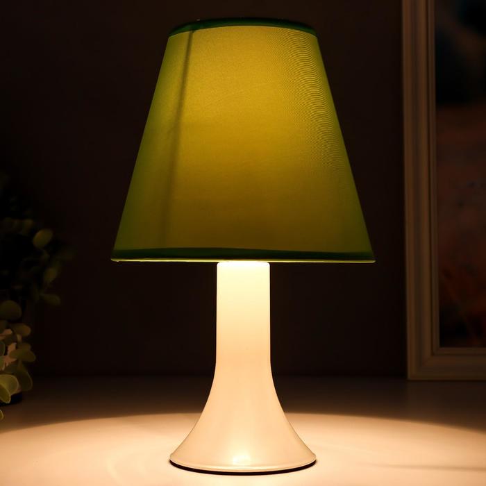 Лампа настольная 92204 1хЕ14 15Вт жемчуг/зеленый d=18 см, h=28,5 см RISALUX - фото 1907121046