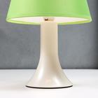 Лампа настольная RISALUX «92204», 1хЕ14 15 Вт, жемчуг/зеленый, d=18 см, h=28.5 см 5183740