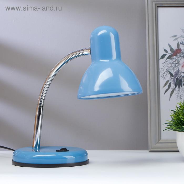 Лампа настольная светодиодная 8Вт LED 750Лм 14xSMD2835 шнур 1,5м синий - Фото 1