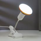 Лампа настольная светодиодная на прищепке 1х12Вт Е27 LED 100Лм шнур 1.1м штанга 10см белый - Фото 2